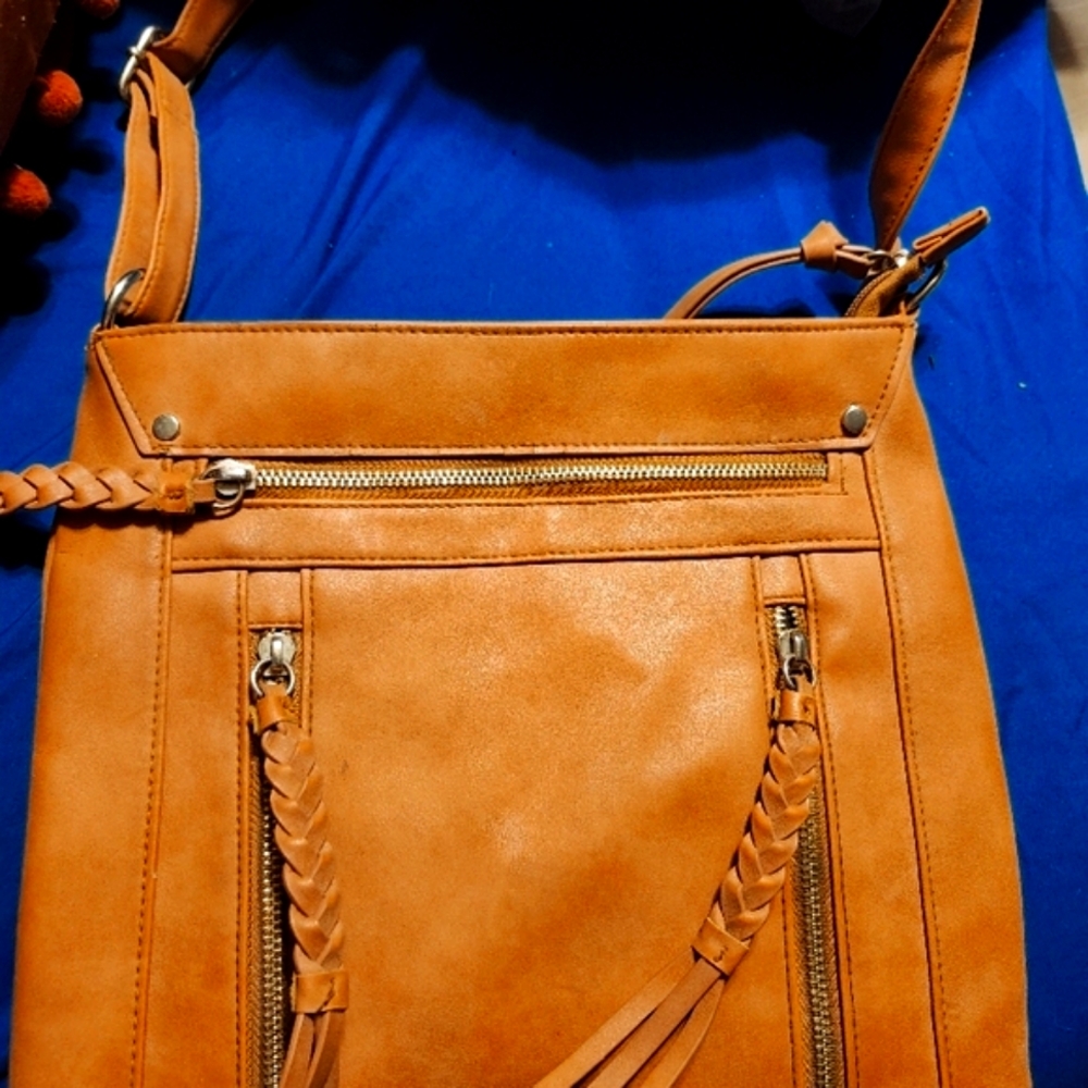 Tan Leather Crossbody Bag